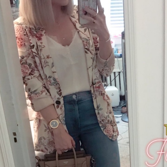 Zara Floral Silky Blazer - Picture 6 of 6